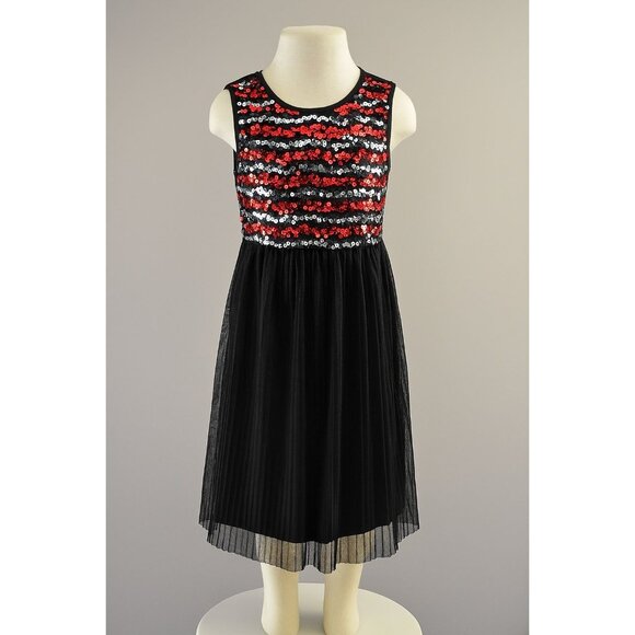 Girls Black Sequin Dress Size M (7-8) – Holiday, Formal, Party Wear - NWOT - Picture 1 of 6